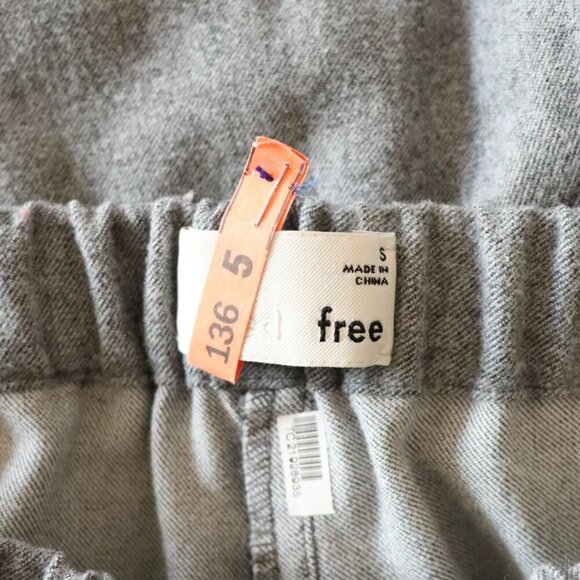 Wilfred Free Women's Small Grey Stretch Pocket High Rise Elastic Trouser Pants - Picture 11 of 13